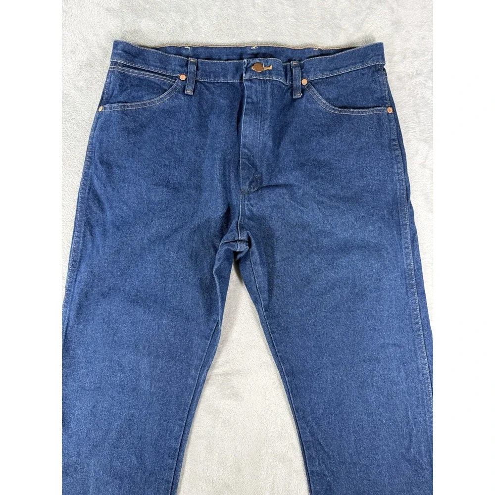 Wrangler Jeans Mens 36x30 Blue Denim Cowboy Cut‎ Western 1013MWZ Dark Wash